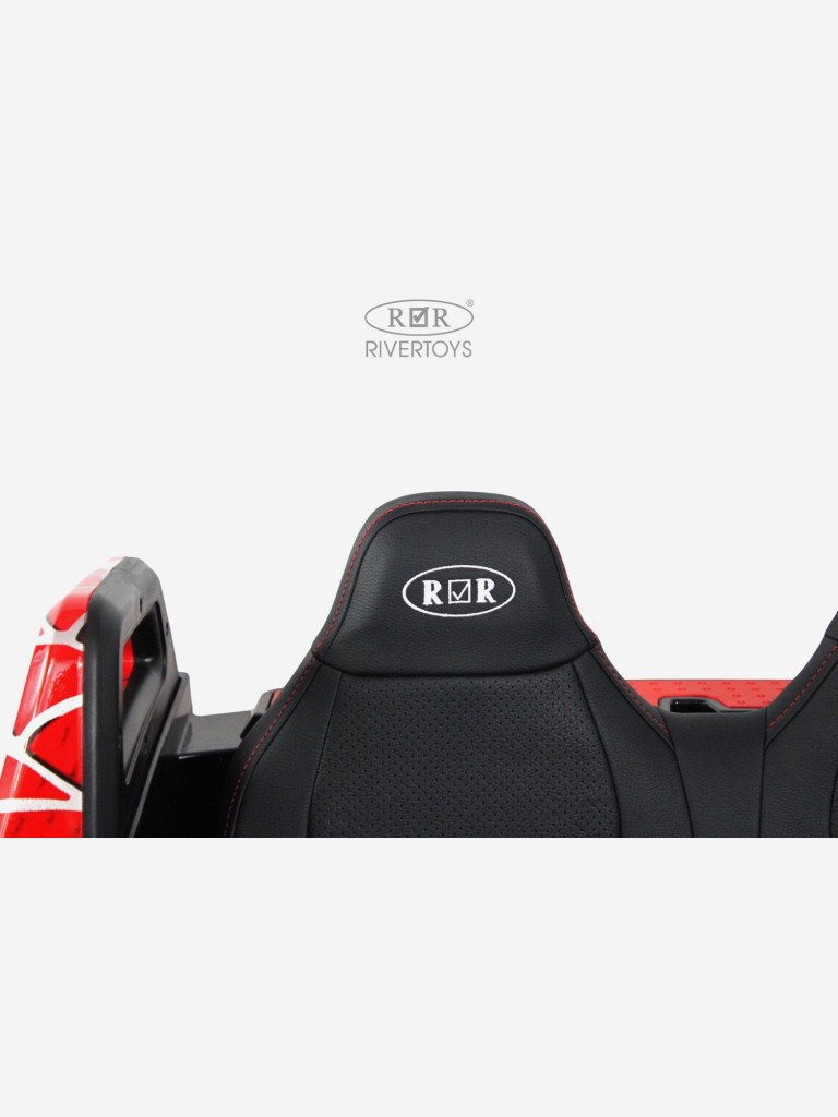 Детский электромобиль RIVERTOYS A707AA LUX NEW 4WD красный спайдер