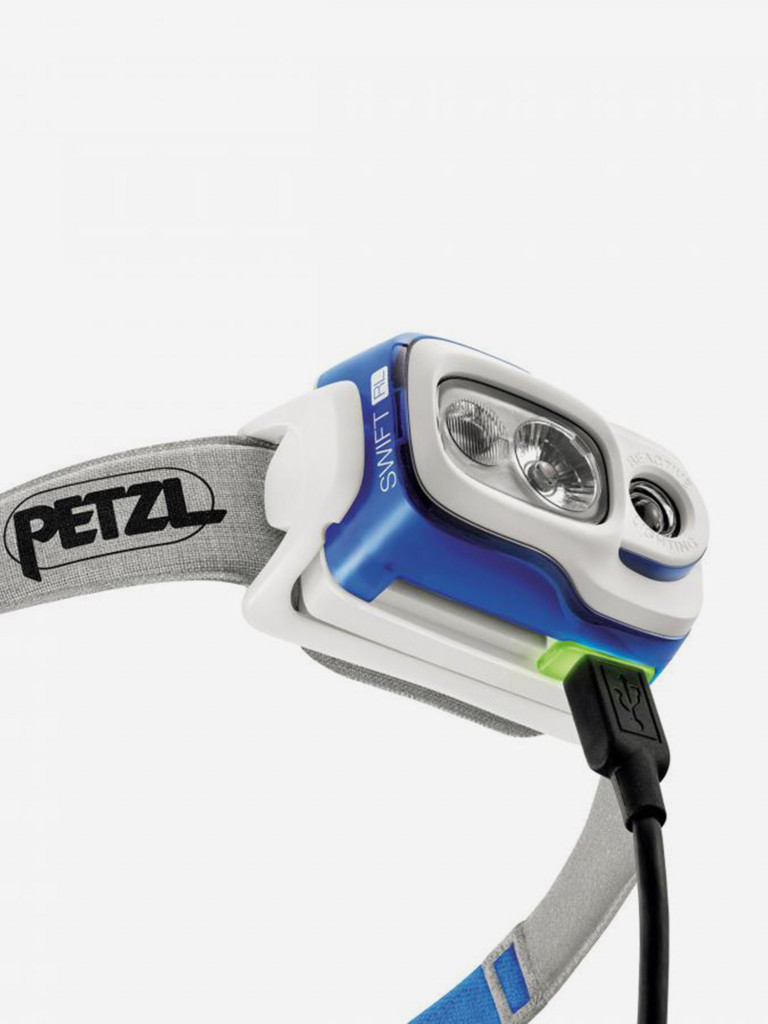 Фонарь светодиодный налобный Petzl Swift RL, 900 лм, встроенный аккумулятор, синий