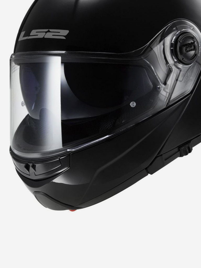 Мотошлем FF325 STROBE SNOW Solid LS2 (черный глянцевый)