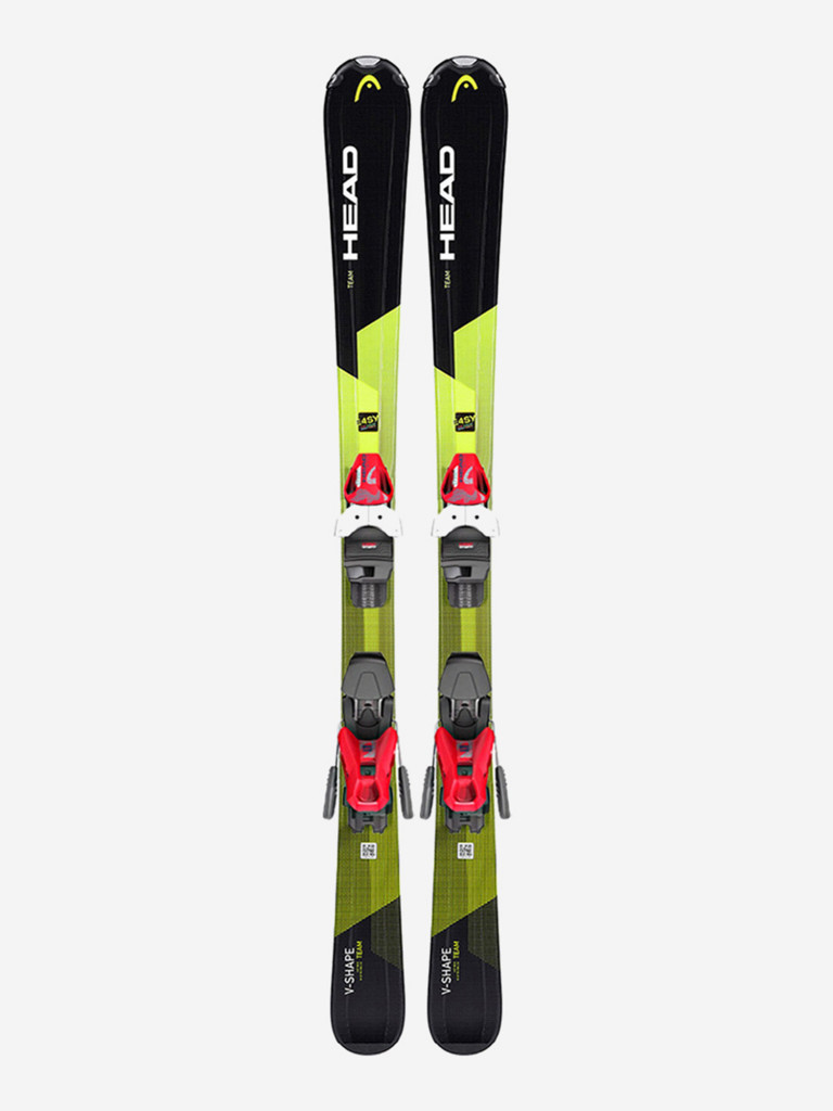 Горные лыжи с креплениями Head V-Shape Team Easy + JRS 4.5 Black/Yellow (67-107) 21/22