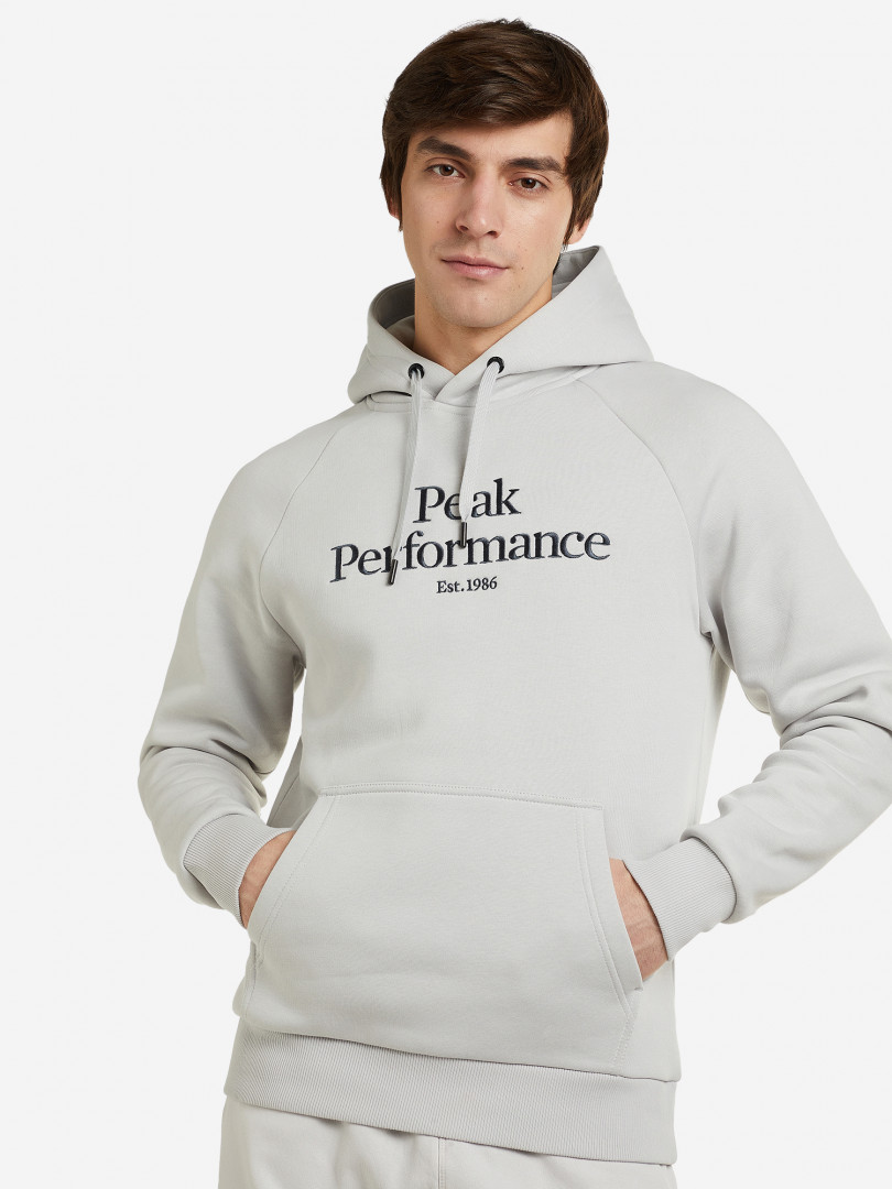 фото Худи мужская peak performance original, серый