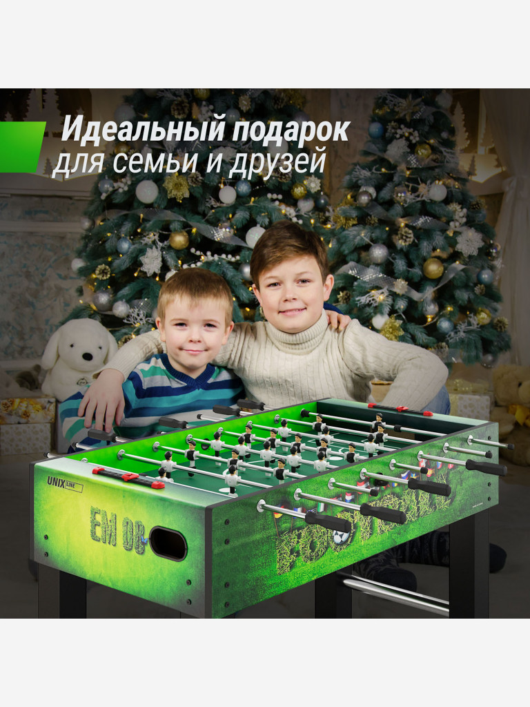 Игровой стол UNIX Line Футбол - Кикер 140х74 cм зеленый
