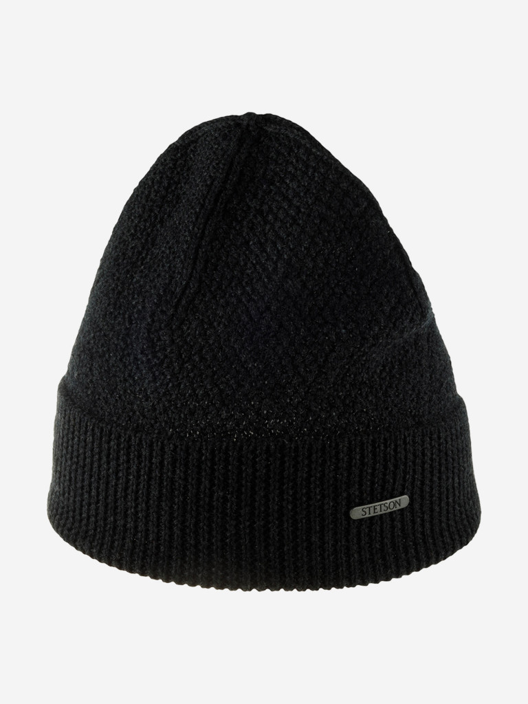 Шапка с отворотом STETSON 8599396 BEANIE MERINO WOOL (серый)