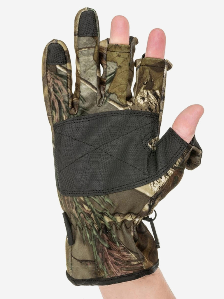 Перчатки для рыбалки и охоты утепленные Helios STRIKER КМФ на липучке