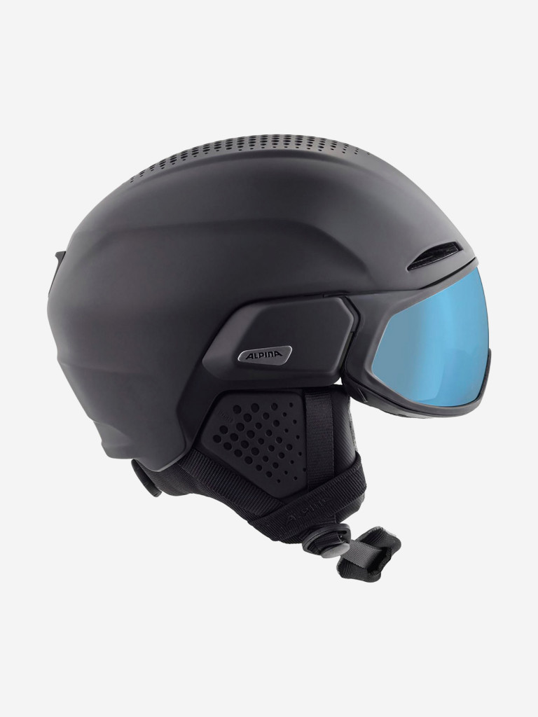 Горнолыжный шлем с визором Alpina Oro Qv Mips Black Matt/Ice Blue