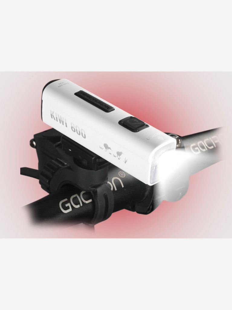 Фонарь велосипедный GACIRON Kiwi-800, цвет белый