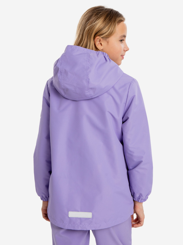 Ветровка softshell с капюшоном фиолетовая для девочки Button Blue