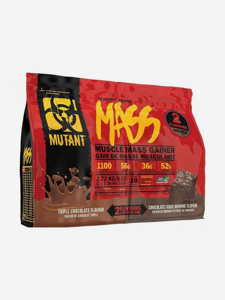 Гейнер Mutant Mass тройной шоколад с брауни 2,72 кг.