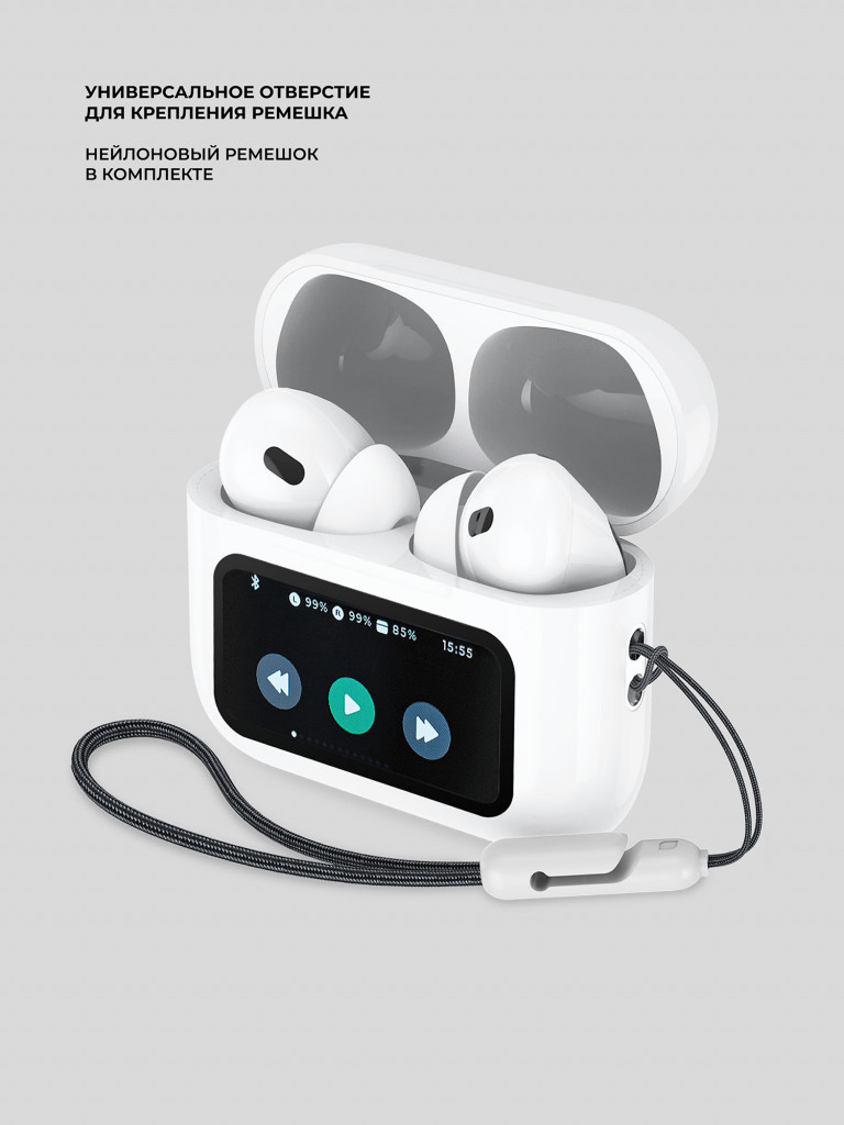 Беспроводные наушники с микрофоном Air Pro 3, шумоподавление ANC, bluetooth 5.3, 350 мАч, LCD