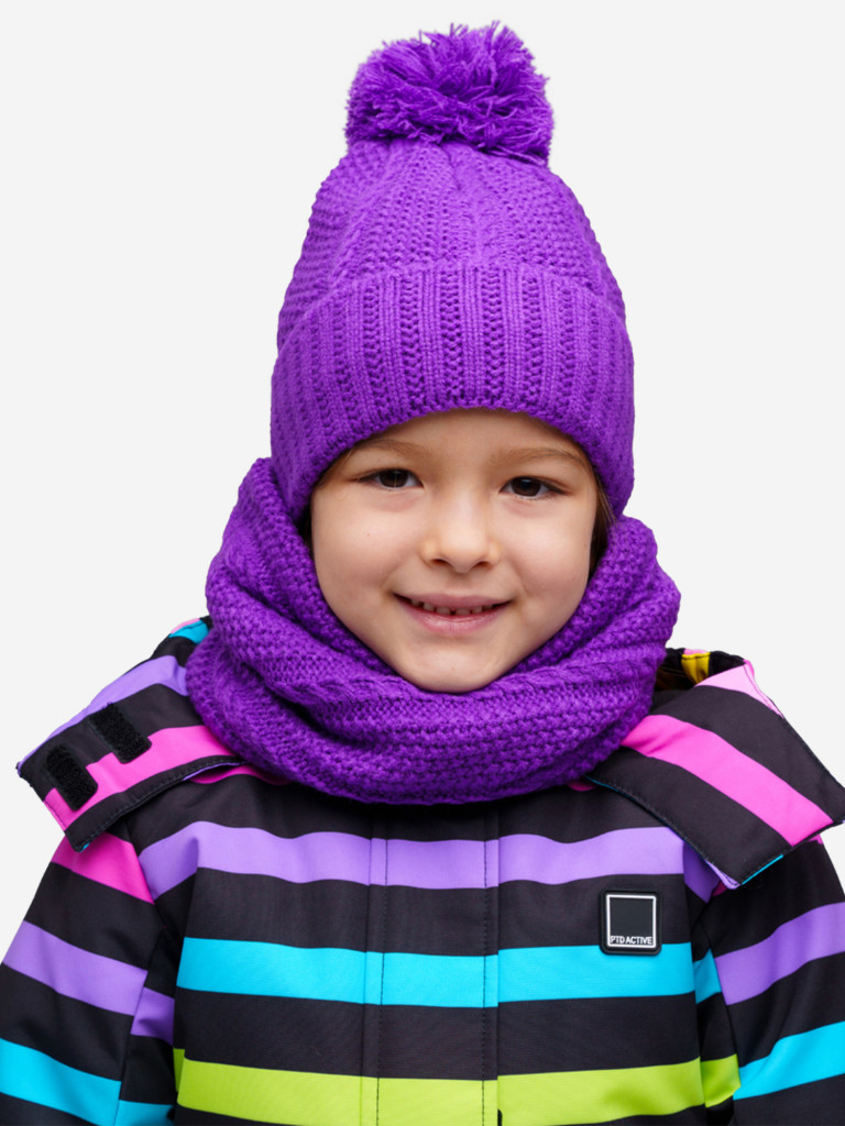 Комплект для девочки: шапка, снуд PlayToday