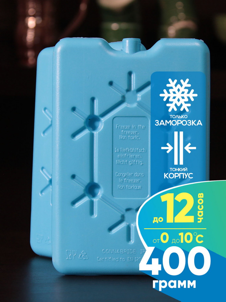 Аккумулятор холода EZ COOLERS Ice akku, 400 г, комплект 2 шт по 200 гр