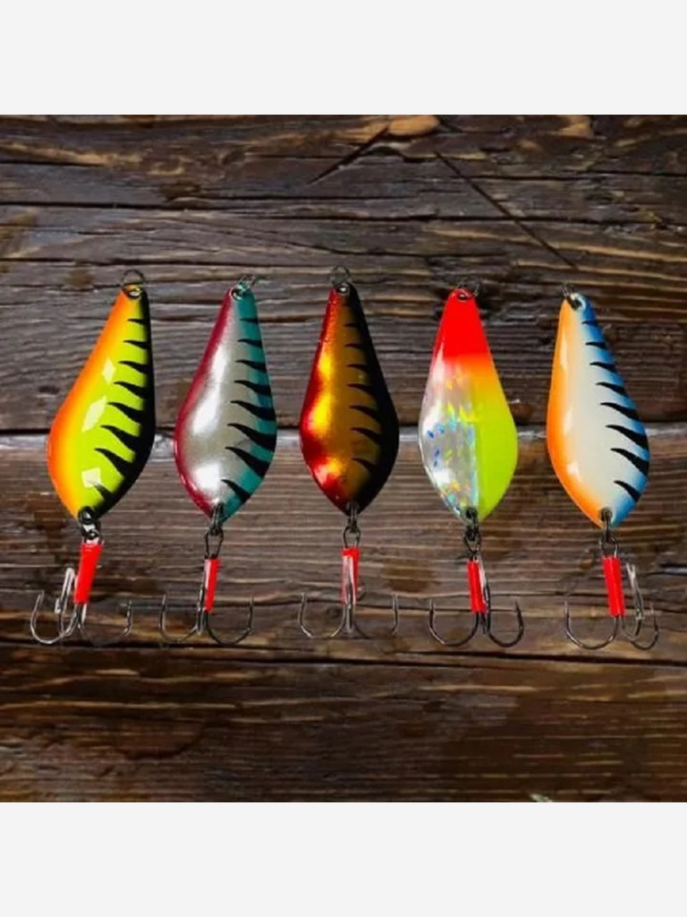 Набор блесен для рыбалки / Блесна колеблющаяся Атом 15 гр 6,5 см Profilux в наборе 5 шт