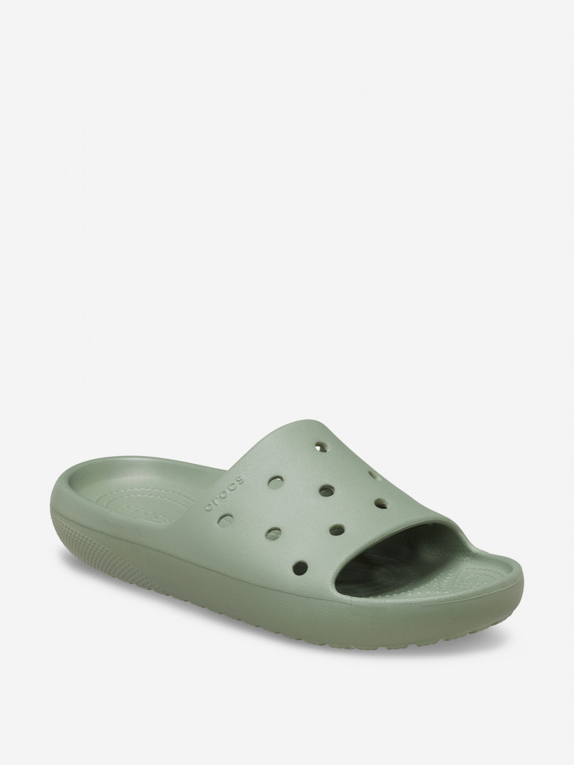 фото Шлепанцы мужские crocs classic slide v2, зеленый