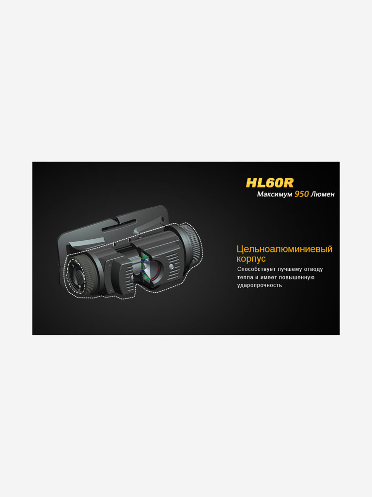Налобный фонарь Fenix HL60R Cree XM-L2 U2 Neutral White LED, HL60RU2