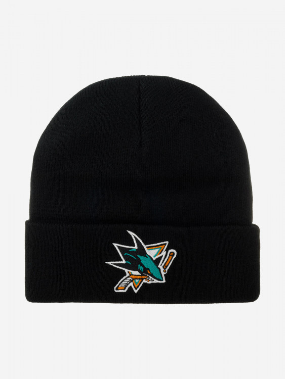 Шапка с отворотом MITCHELL NESS EU175-TEAMTALK-BLK San Jose Sharks NHL