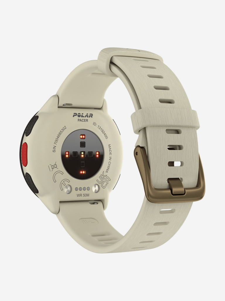 Умные часы Polar Pacer White Cloud, 45mm, бежевый