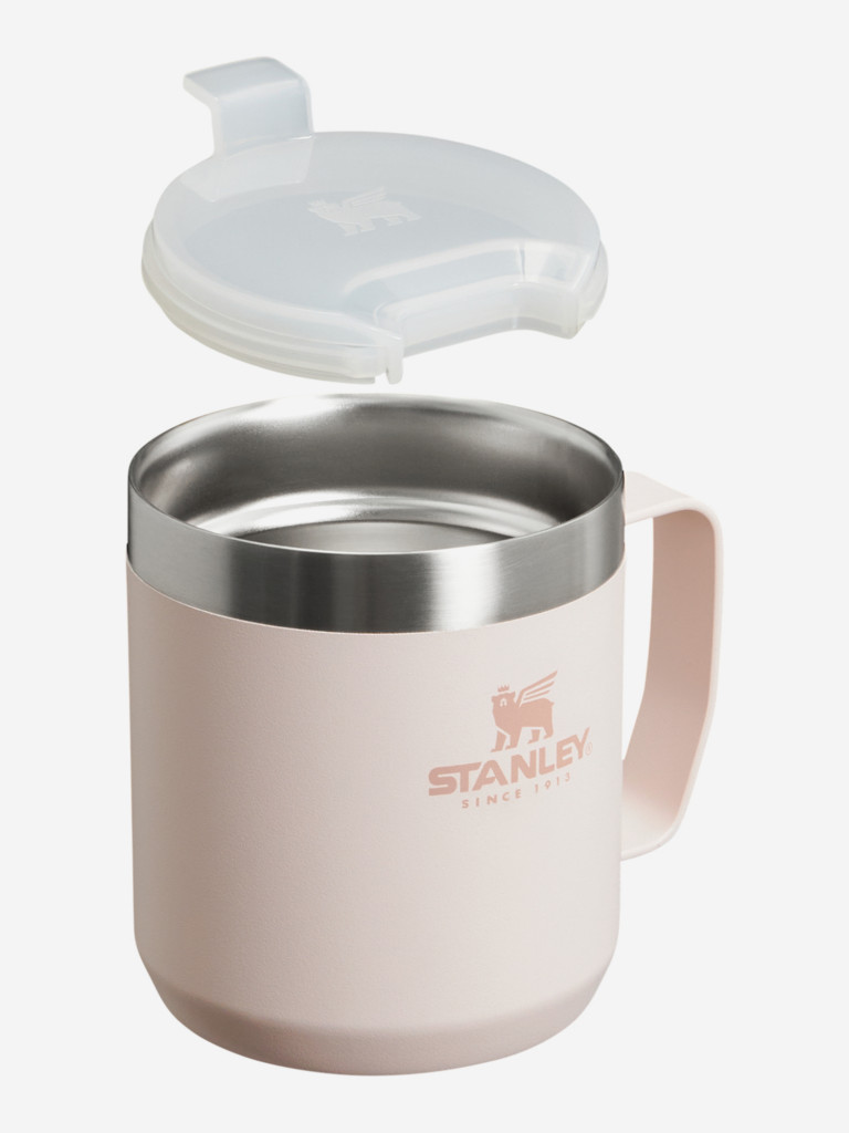 Термокружка Stanley Classic, 350 мл, розовая, с ручкой и крышкой