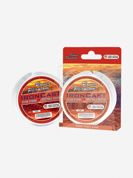 Леска монофильная для рыбалки Power Phantom IronCast CLEAR 0,14mm, 2,8kg, 150m