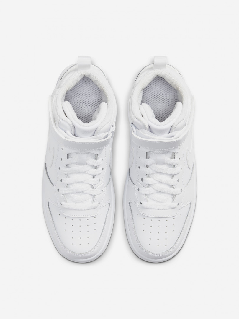 фото Кеды детские nike court borough mid 2 (gs), белый