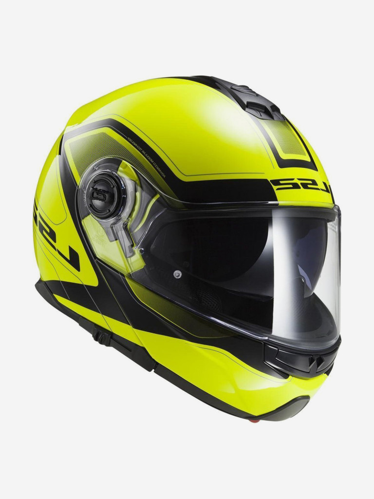 Мотошлем FF325 STROBE ELECTRIC SNOW CIVIK снегоходный LS2 (желто-черный глянцевый)