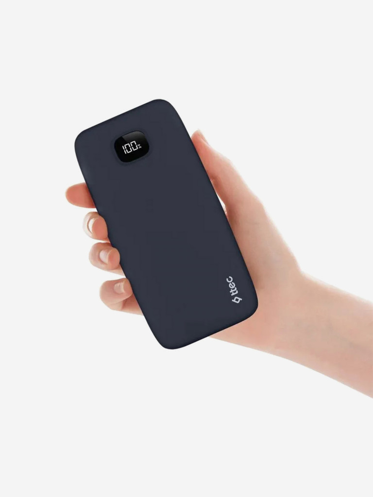 Внешний аккумулятор TTEC ChargeUp Pro LCD 10000mAh PD 20W Powerbank. Цвет: темно-синий