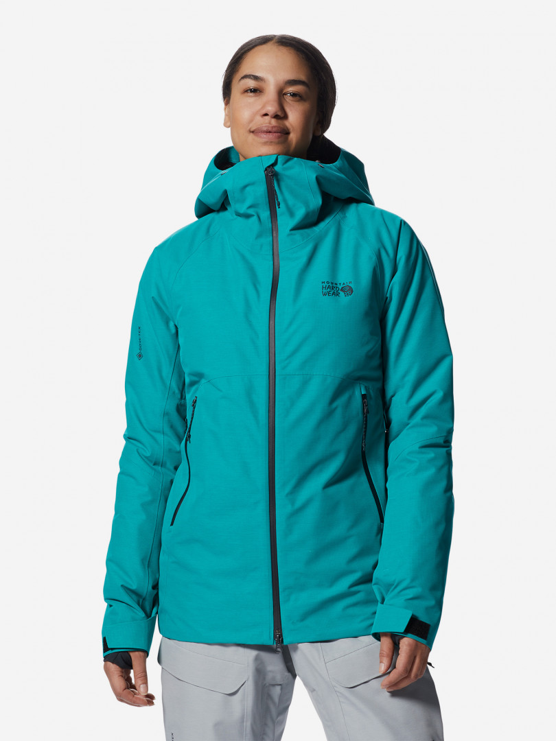 фото Куртка утепленная женская mountain hardwear cloud bank gore-tex, зеленый