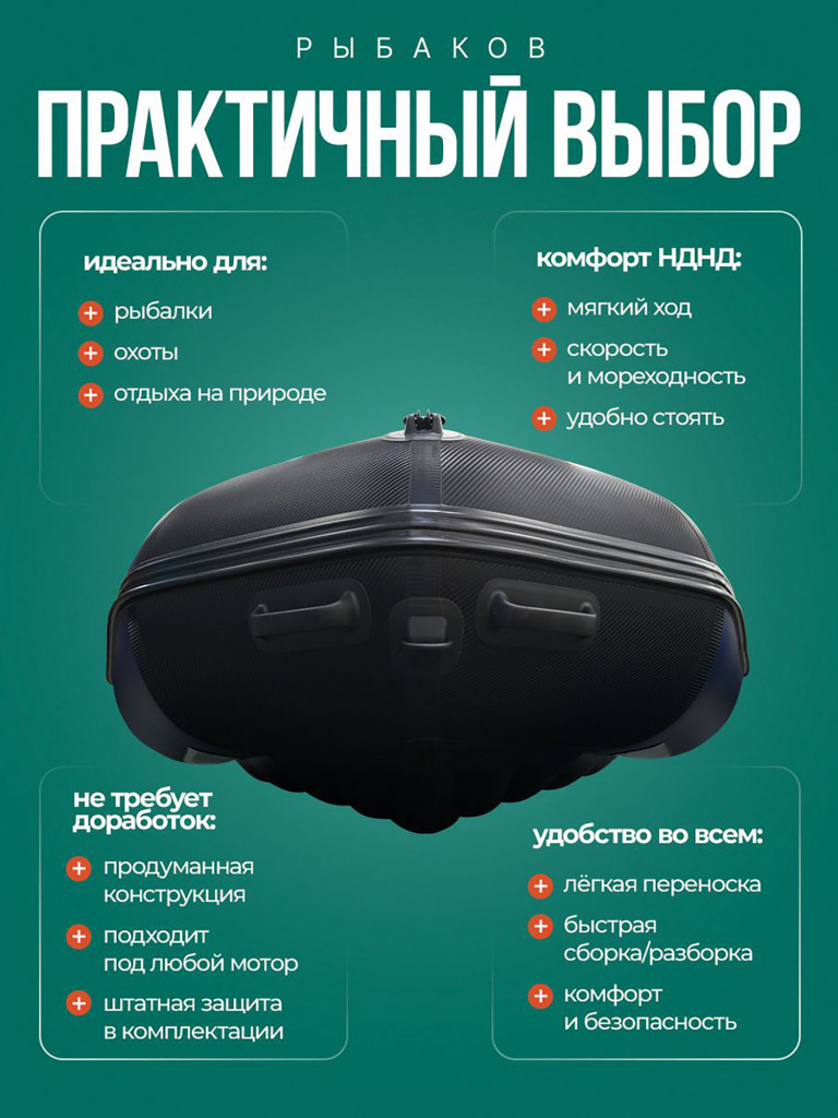 Лодка пвх под мотор Хантер 350 ПРО Спорт NEW