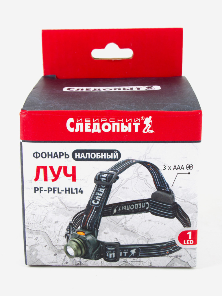 Фонарь налобный Сибирский Следопыт-Луч, 1L, 3хААА.