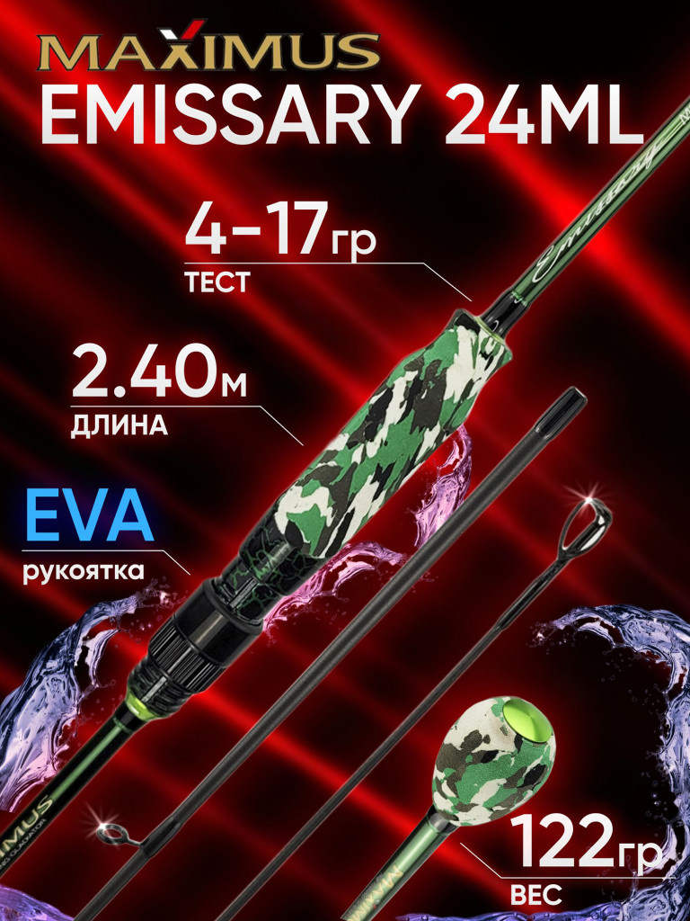 Спиннинг Maximus EMISSARY 24ML 2.40м 4-17гр