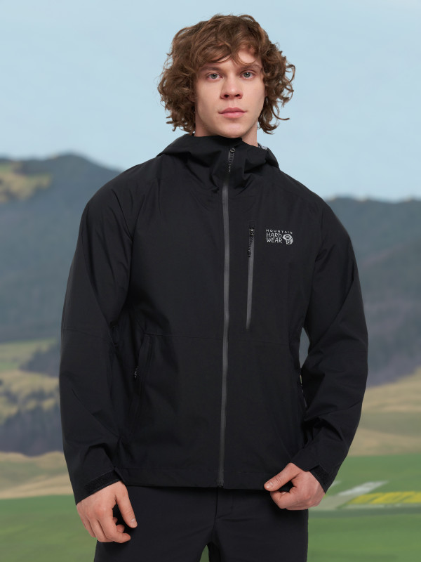 Куртка мембранная мужская Mountain Hardwear Stretch Ozonic Jacket арт. 2093461 черный цвет — купить за 26999 руб., отзывы в интернет-магазине Спортмастер