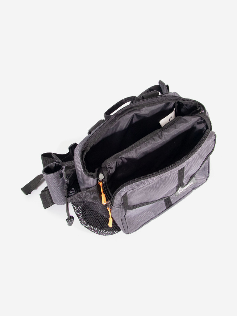 Сумка рыболовная Следопыт Fishing Hip Bag T2, 27х23х17 см, цвет серый.