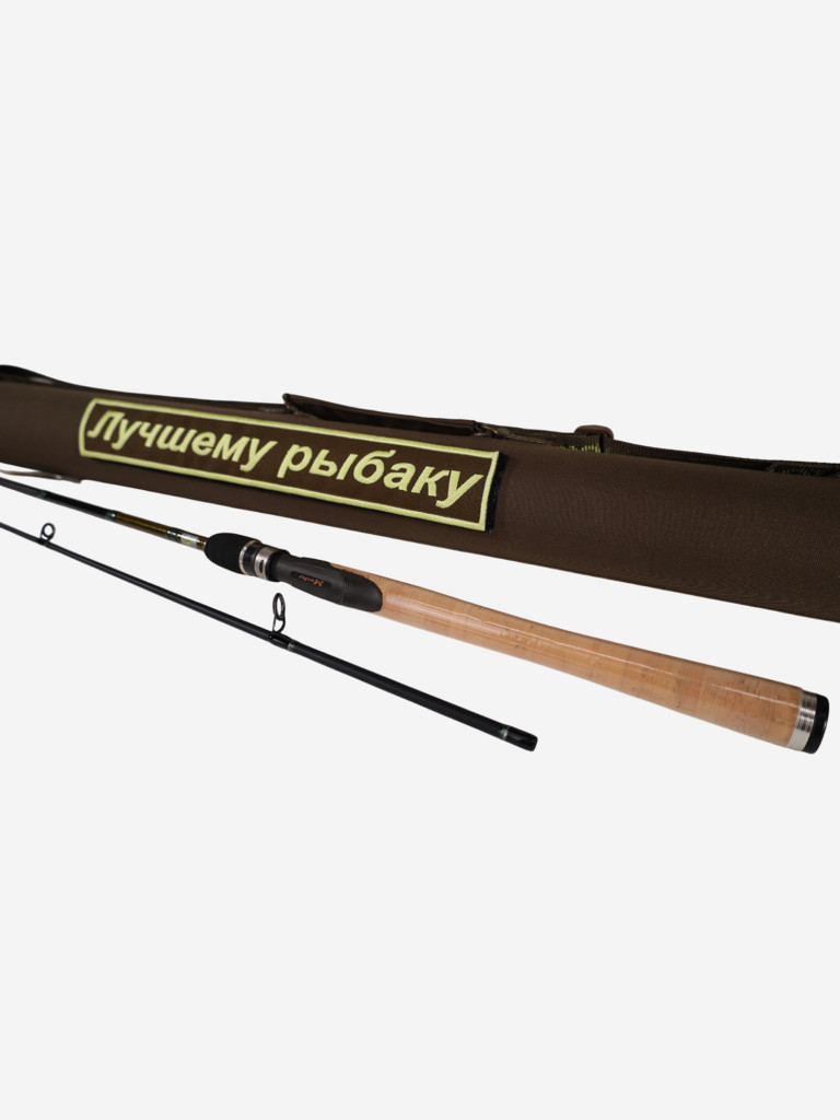 Тубус подарочный с удилищем №5 Т-75 без кармана, с надписью "Лучшему рыбаку"