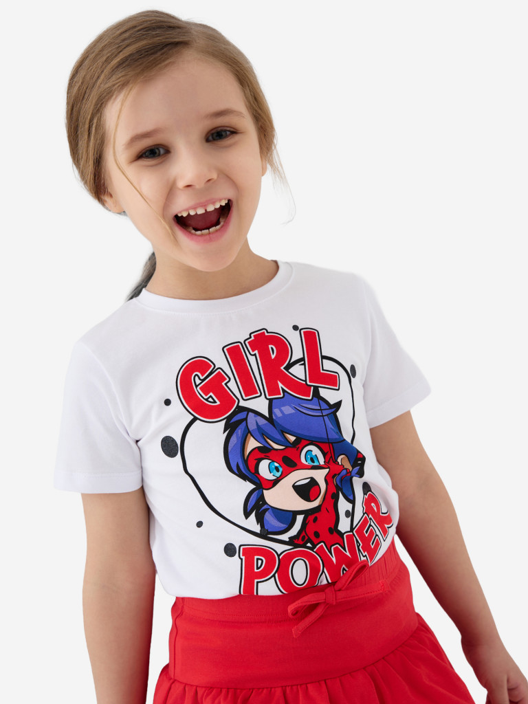 Комплект для девочек: футболка, юбка-шорты PlayToday