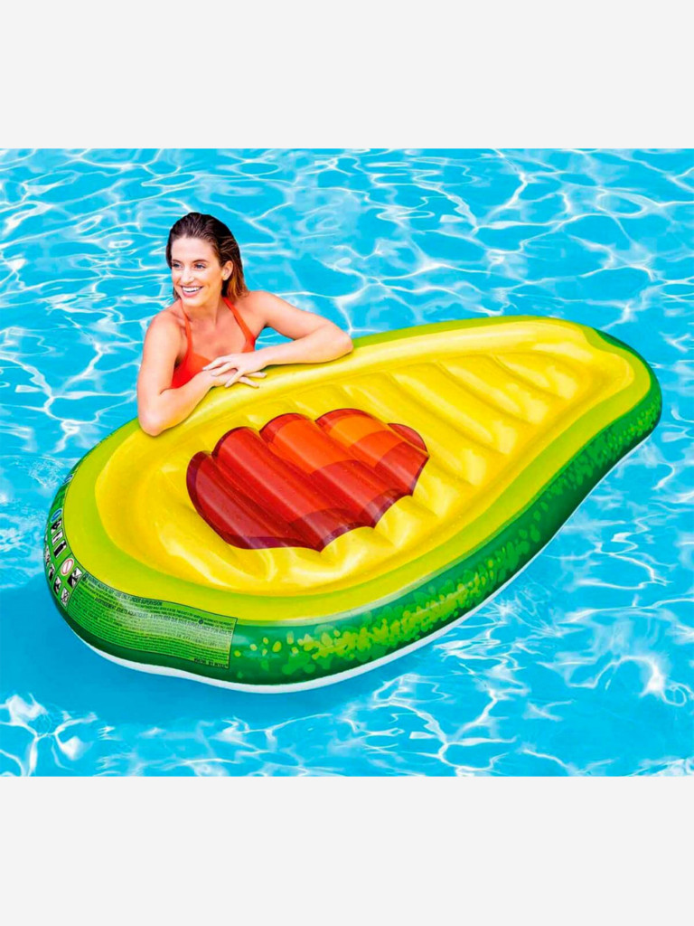 Матрас плавательный надувной Intex 58769 "Вкусный авакадо" (168х104х20см)
