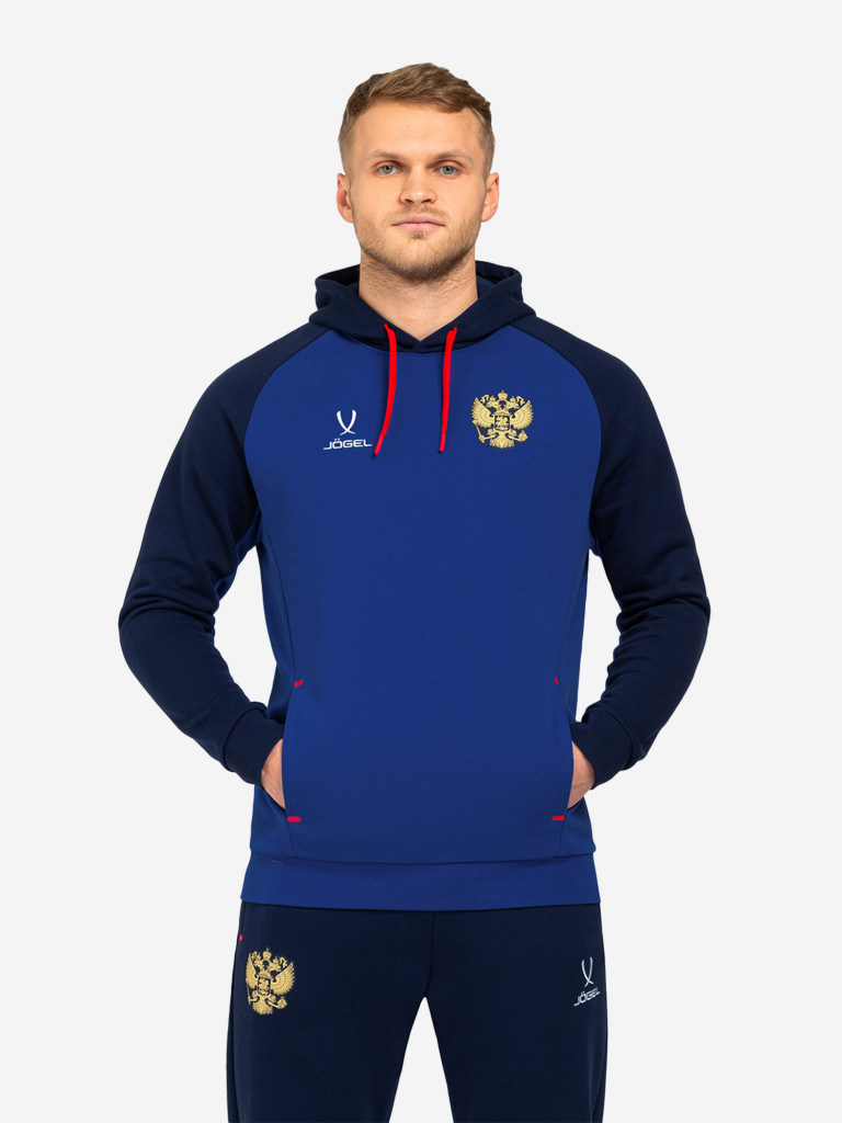 Худи спортивное Jogel NATIONAL Cotton Hoodie, цвет темно-синий