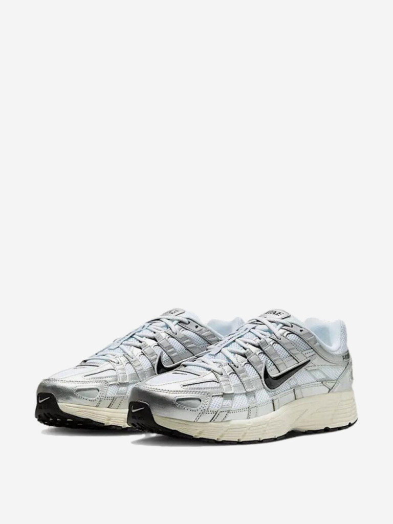 Кроссовки Nike P 6000 White Metallic Silver Flat Silver Black