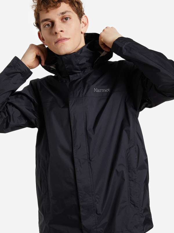 Куртка мембранная мужская Marmot PreCip арт. 41500 черный цвет — купить за 8499 руб. со скидкой 50 %, отзывы в интернет-магазине Спортмастер