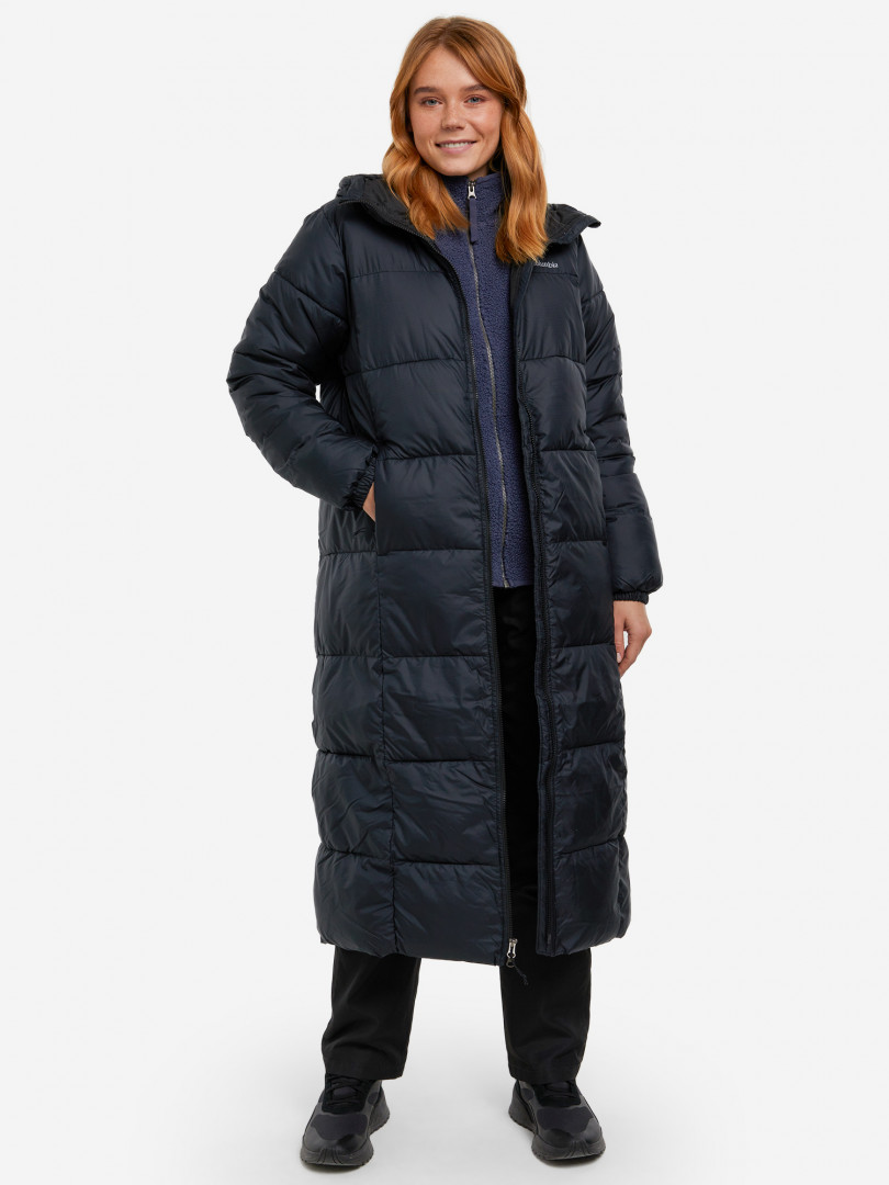 фото Пальто утепленное женское columbia puffect long jacket, черный