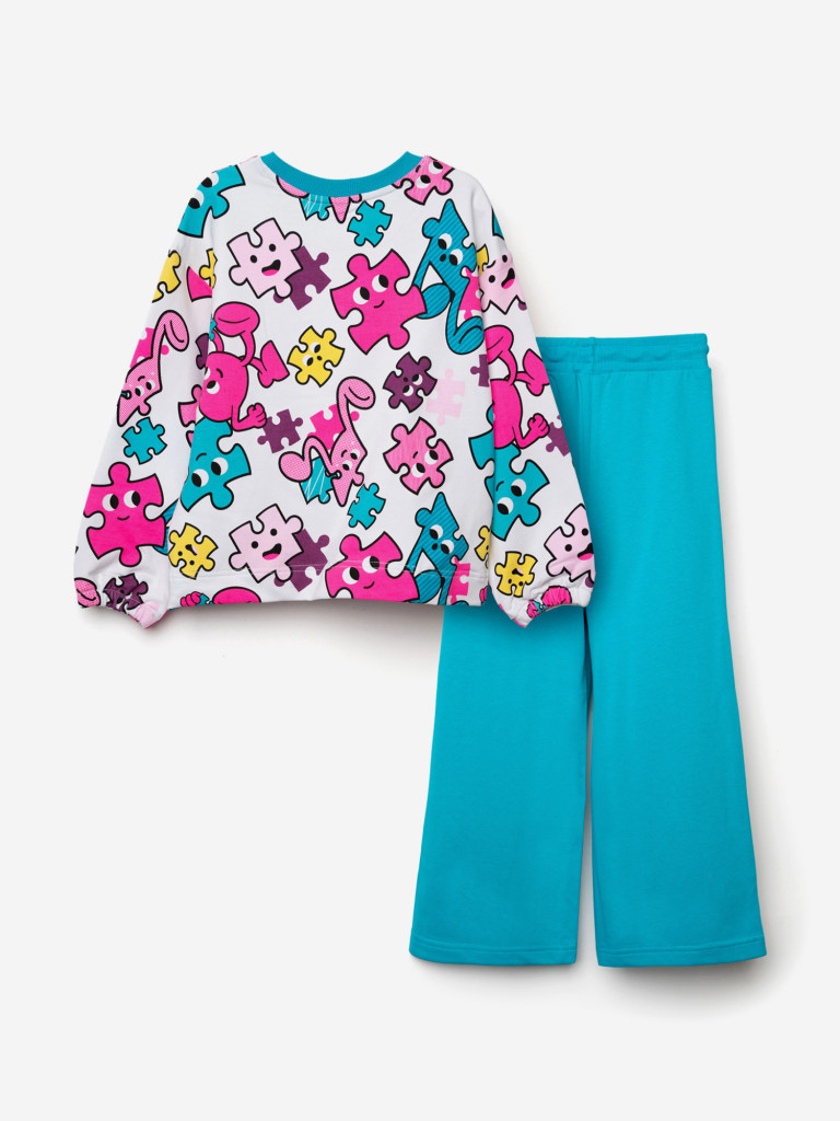 Комплект для девочки: толстовка, брюки PlayToday