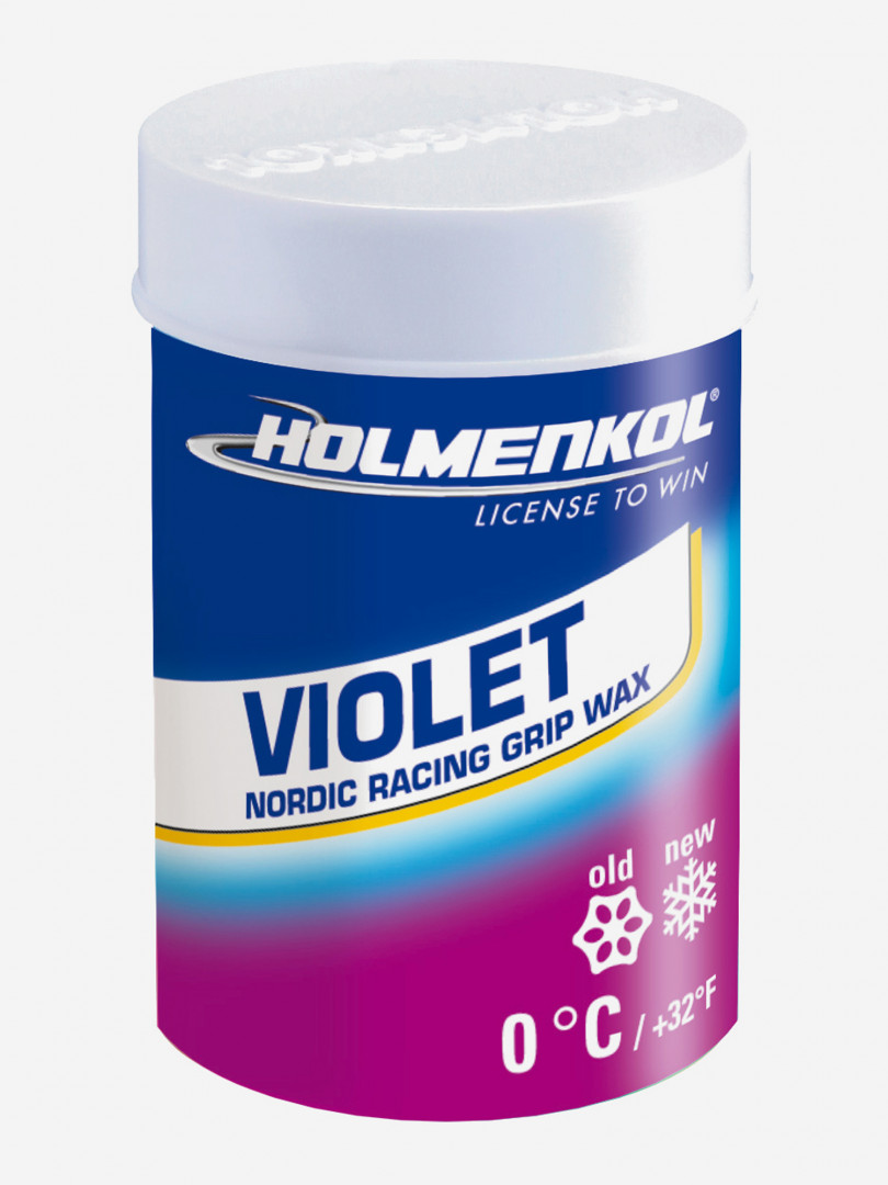 фото Мазь держания для беговых лыж holmenkol grip violet, синий