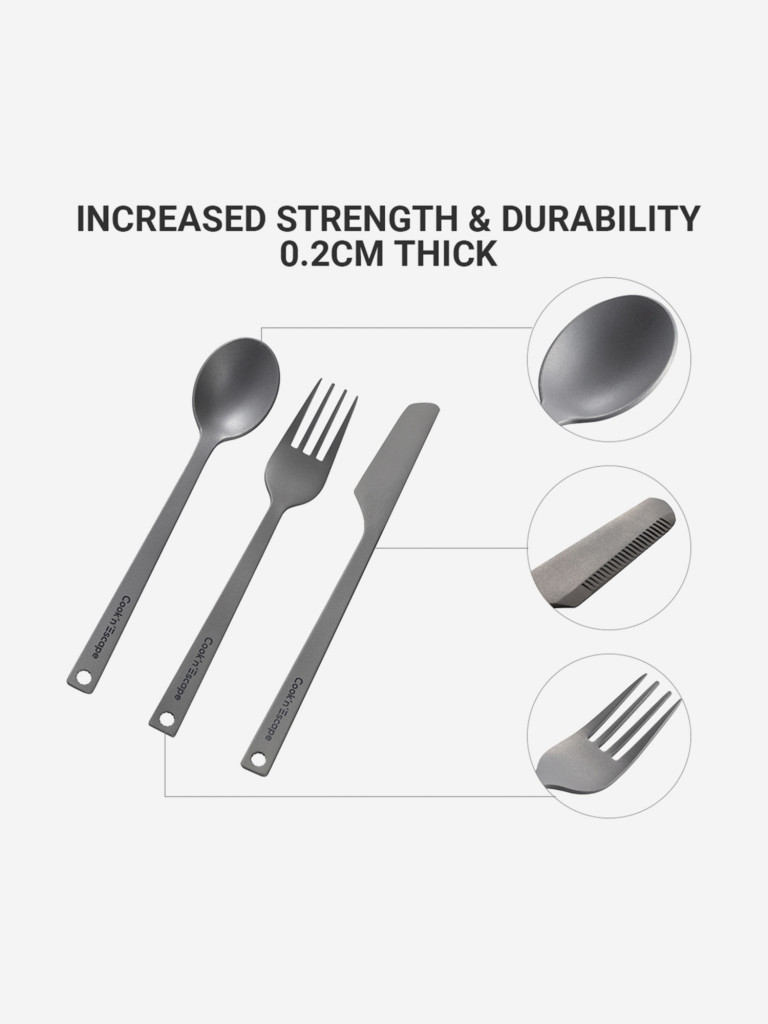 Набор столовых приборов CA2005 3-Piece Titanium Cutlery Set