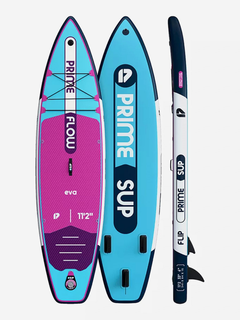 Сапборд надувной Prime 11.2x33x6 Flow light blue, 341x84x15 см