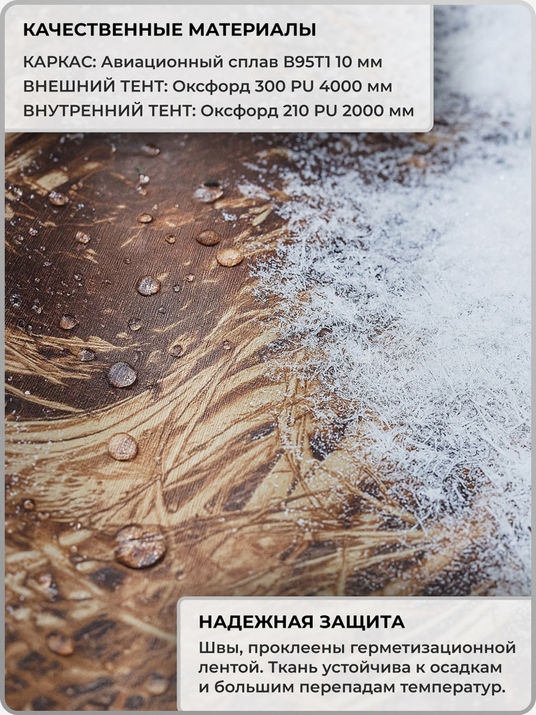 Большая палатка УП-5 Берег, Камыш, двухслойная, в чехле