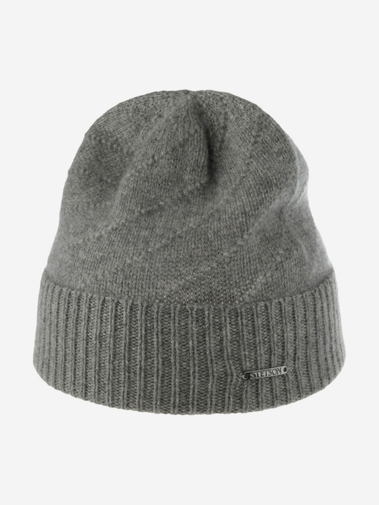 Шапка с отворотом STETSON 8599218 BEANIE CASHMERE (серый)