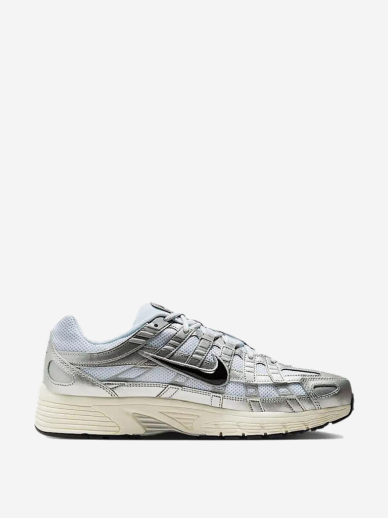 Кроссовки Nike P 6000 White Metallic Silver Flat Silver Black