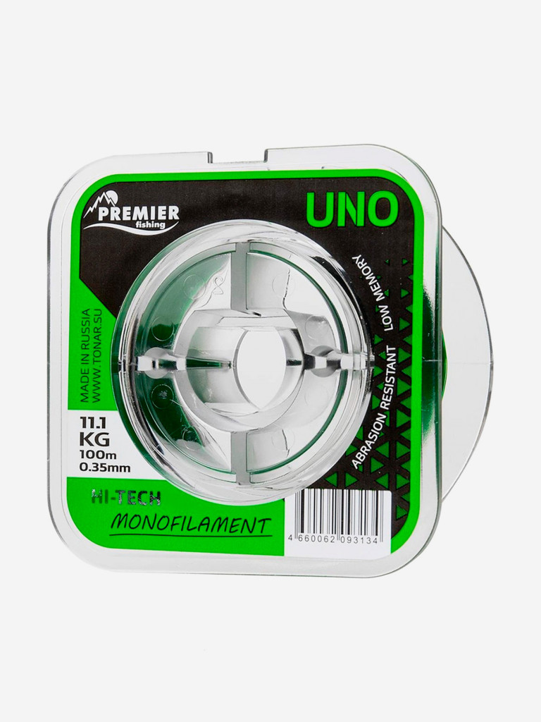 Леска для рыбалки Premier Fishing UNO Nylon 0,35мм, 100м, 11,1кг, зеленый