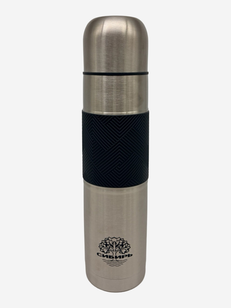 Термос для чая 1 л. СИБИРЬ с силиконовой вставкой