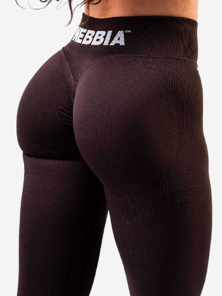 Легинсы женские NEBBIA High-Waist Push-Up Leggings POWER 888 Dark brown
