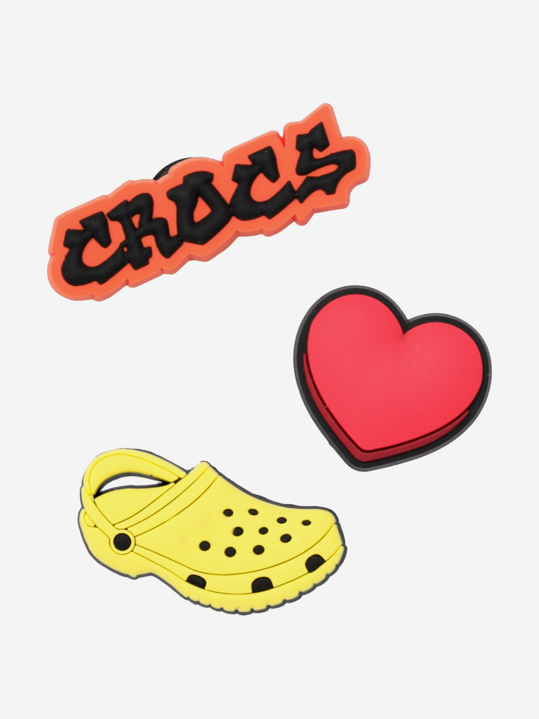 Украшение для обуви Crocs Jibbitz I Love Crocs 3 Pack мультицвет цвет —  купить за 899 руб., отзывы в интернет-магазине Спортмастер