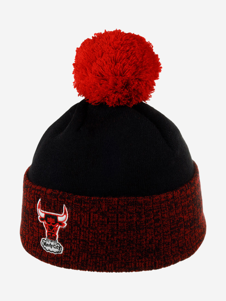 Шапка с помпоном MITCHELL NESS HPCK1052-CBUYYPPPBLCK Chicago Bulls NBA (черный)